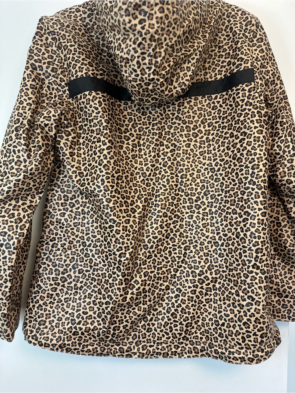 Charles River Apparel Leopard-Print Hooded Utility Jacket in Tan and Black - Picture 5 of 8